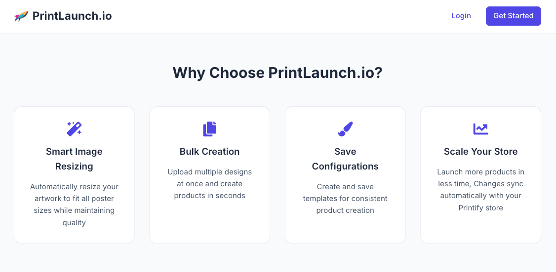 PrintLaunch Features Overview