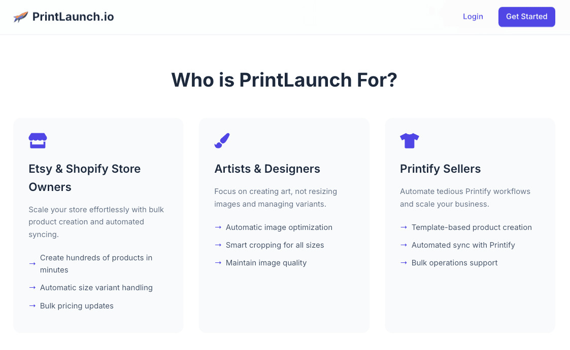 PrintLaunch Target Audience